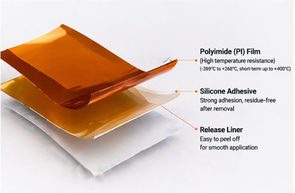 Comparison of polyimide tape versus PET tape versus PTFE tape for temperature resistance and industrial use cases